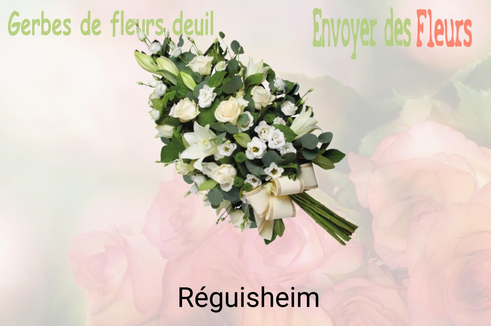 Gerbe de fleurs de deuil livrée à Réguisheim